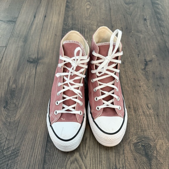 Converse All Stat Women High Top Platform Mauve Dusty Pink Sneakers Size 8 - Picture 5 of 5